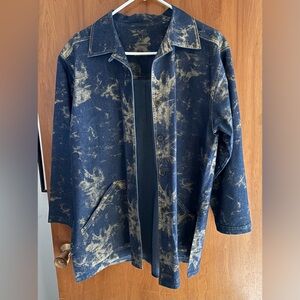 Linda lundstrom   Jacket & pants Denim-Effect Button Front Jumpsuit Romper